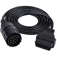 Qiilu Cable Adaptador de Motocicleta- 10 Pines a 16 Pines OBD2 Adaptador Conector Cable de diagnóstico Apto para Moto…
